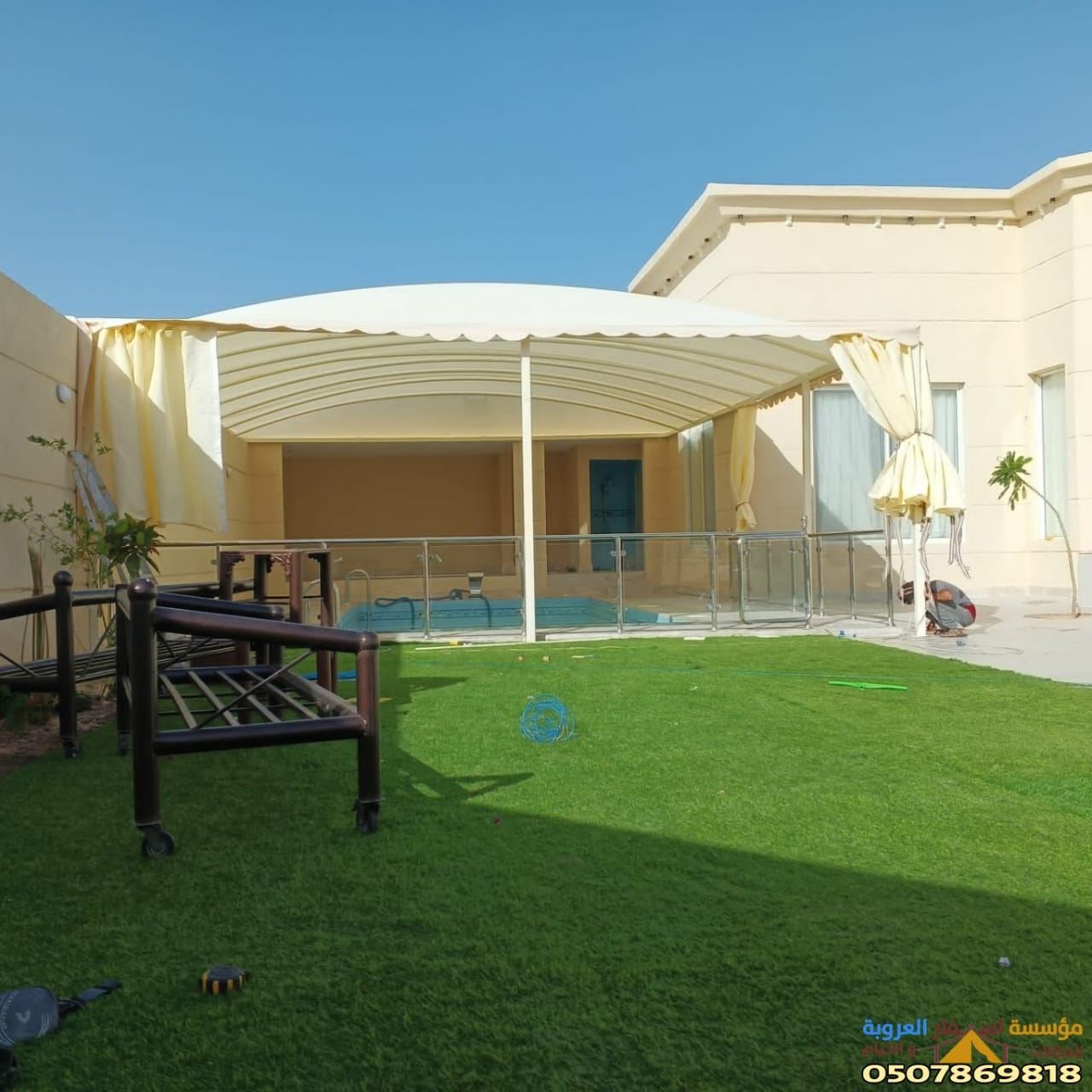 مظلات قماش كوري بالرياض